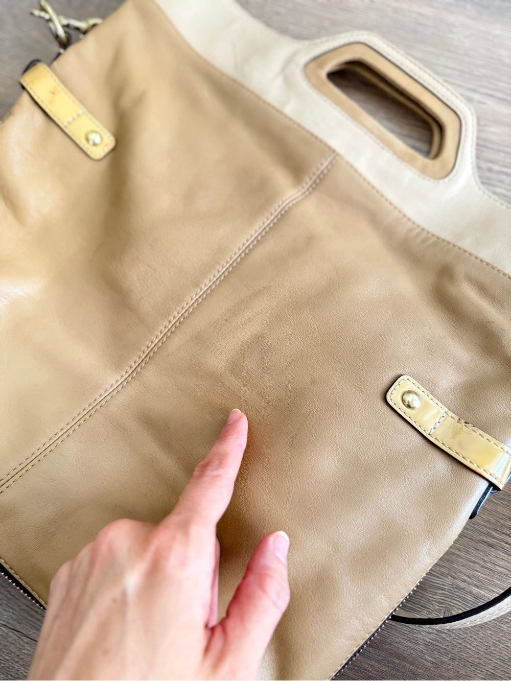 Coach Bonnie Foldover Tan Leather Shoulder Bag - Picture 10 of 16